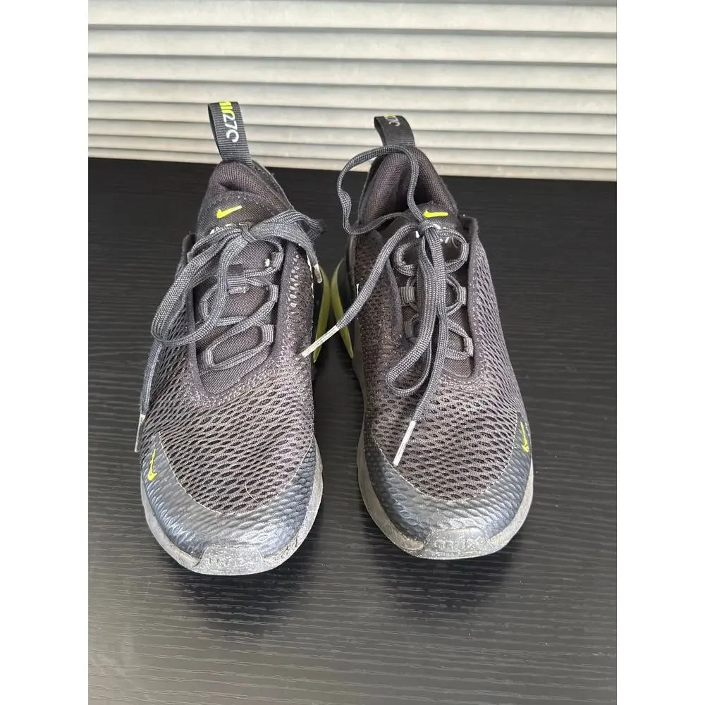 Nike Air Max 270 Black Volt Running Shoes Kids Size 13C FN3883-001